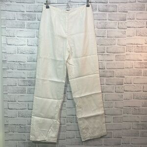 Merona White Linen Pants w/Polyester Lining NWOT 6